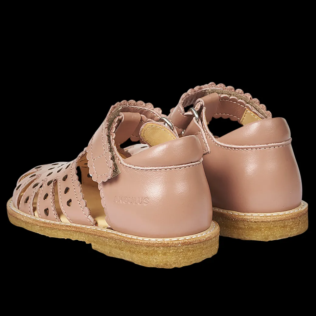 Begynder Sandal Med Mini-hjerter Og Velcrolukning