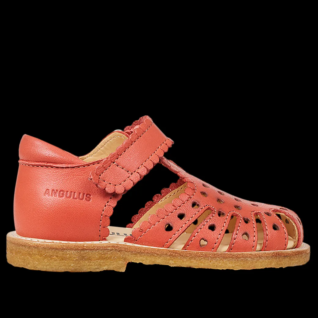 Begynder Sandal Med Mini-hjerter Og Velcrolukning