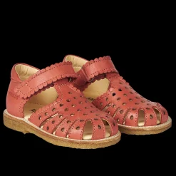 Begynder Sandal Med Mini-hjerter Og Velcrolukning