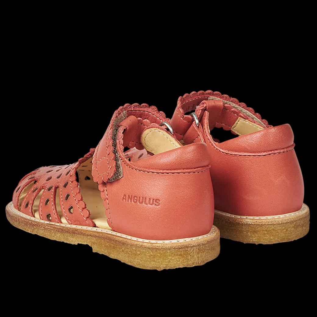Begynder Sandal Med Mini-hjerter Og Velcrolukning