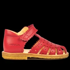 Begynder Sandal Med Mini-hjerter Og Velcrolukning