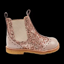 Chelsea Støvle Med Glitter Og Brogues Detaljer