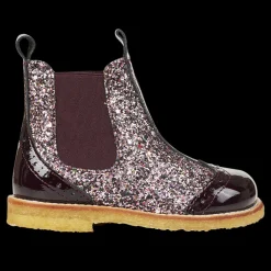 Chelsea Støvle Med Glitter Og Brogues Detaljer