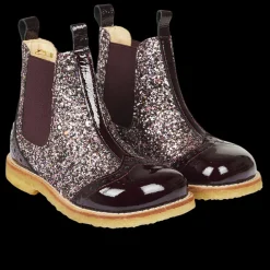 Chelsea Støvle Med Glitter Og Brogues Detaljer