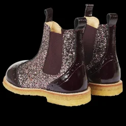 Chelsea Støvle Med Glitter Og Brogues Detaljer