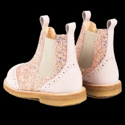 Chelsea Støvle Med Glitter Og Brogues Detaljer