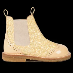 Chelsea Støvle Med Glitter Og Brogues Detaljer