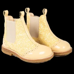 Chelsea Støvle Med Glitter Og Brogues Detaljer