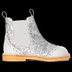 Chelsea Støvle Med Glitter Og Brogues Detaljer