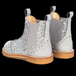 Chelsea Støvle Med Glitter Og Brogues Detaljer