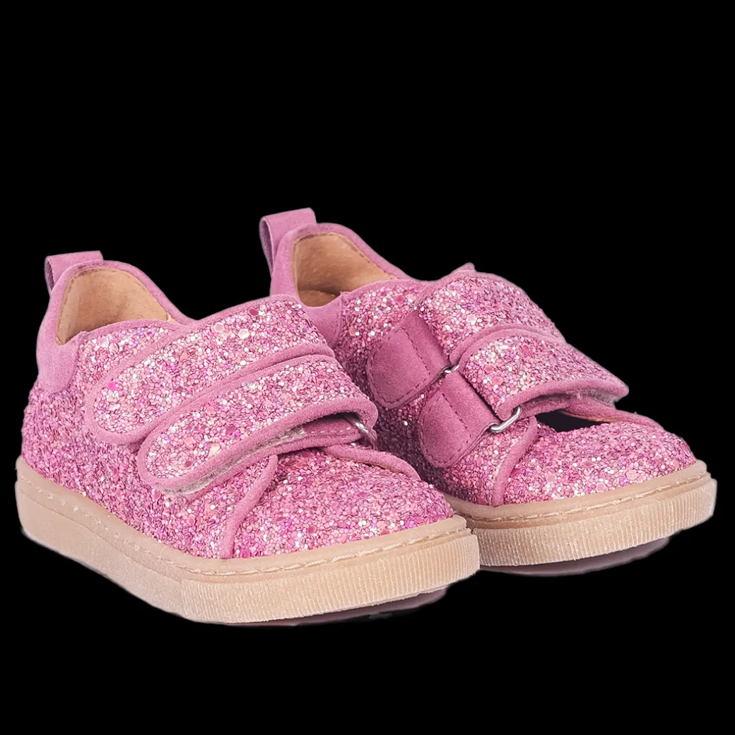 Funklende Glitter-sneaker Med Ruskindskanter