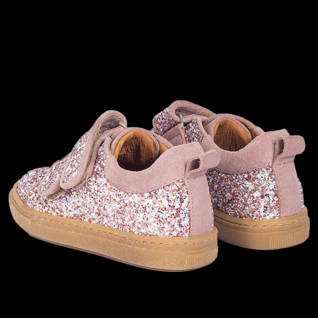 Funklende Glitter-sneaker Med Ruskindskanter