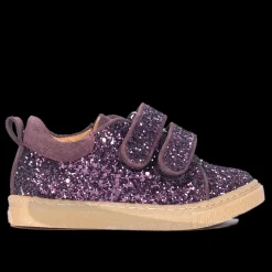 Funklende Glitter-sneaker Med Ruskindskanter