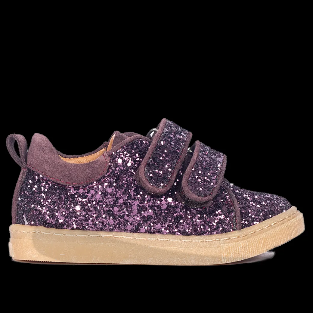 Funklende Glitter-sneaker Med Ruskindskanter