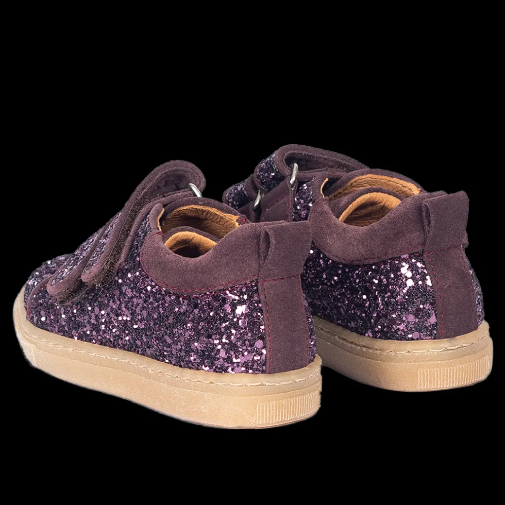 Funklende Glitter-sneaker Med Ruskindskanter