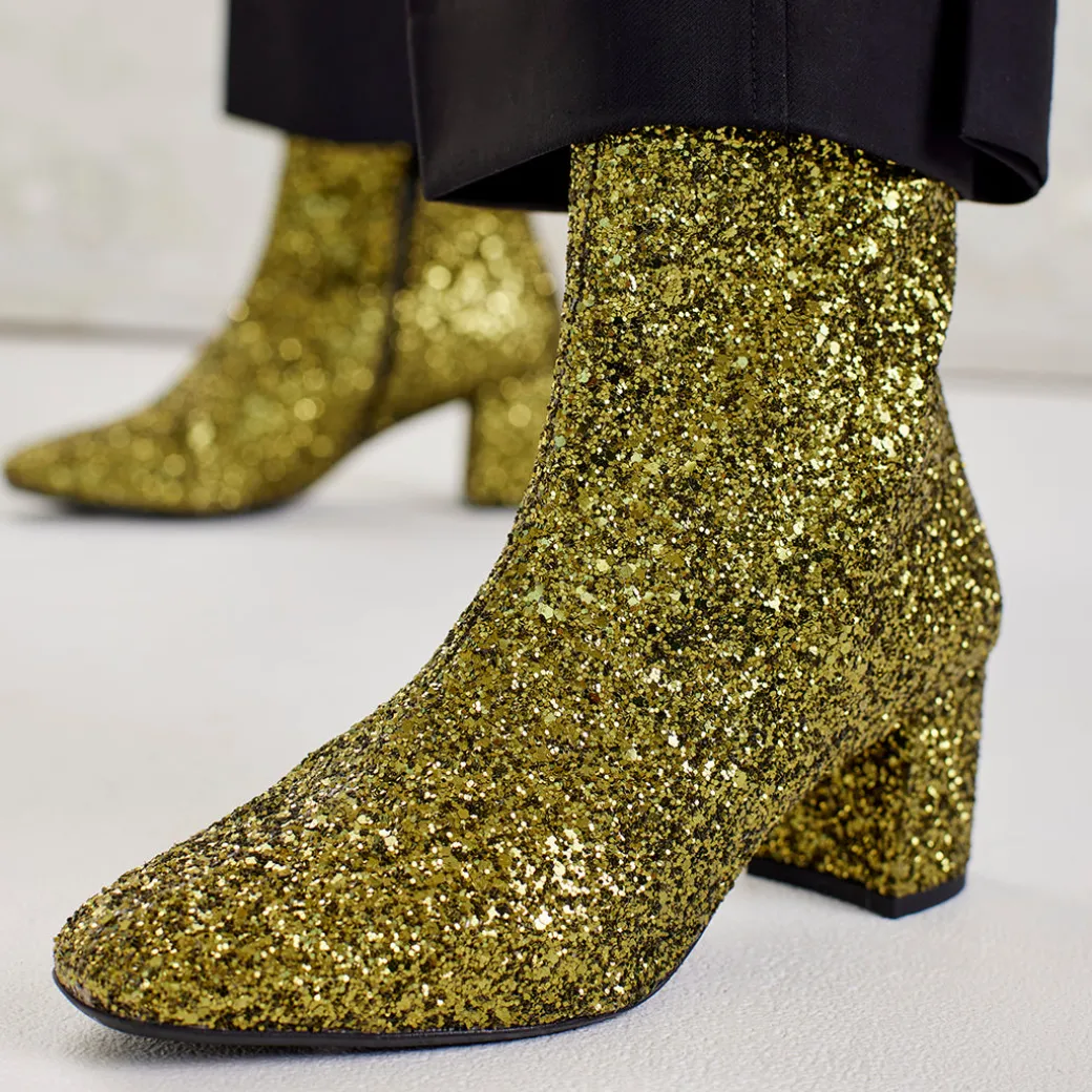 Funklende Glitterstøvlet