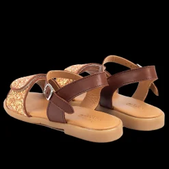 Glittersandal Med Spænde Og Velcrolukning