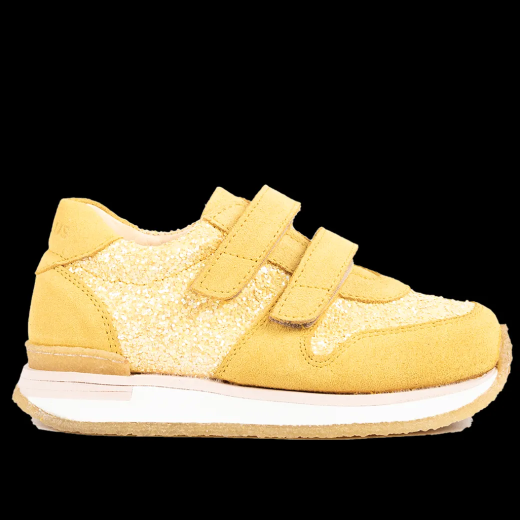 Glittersneaker Med Velcrolukning