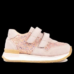 Glittersneaker Med Velcrolukning