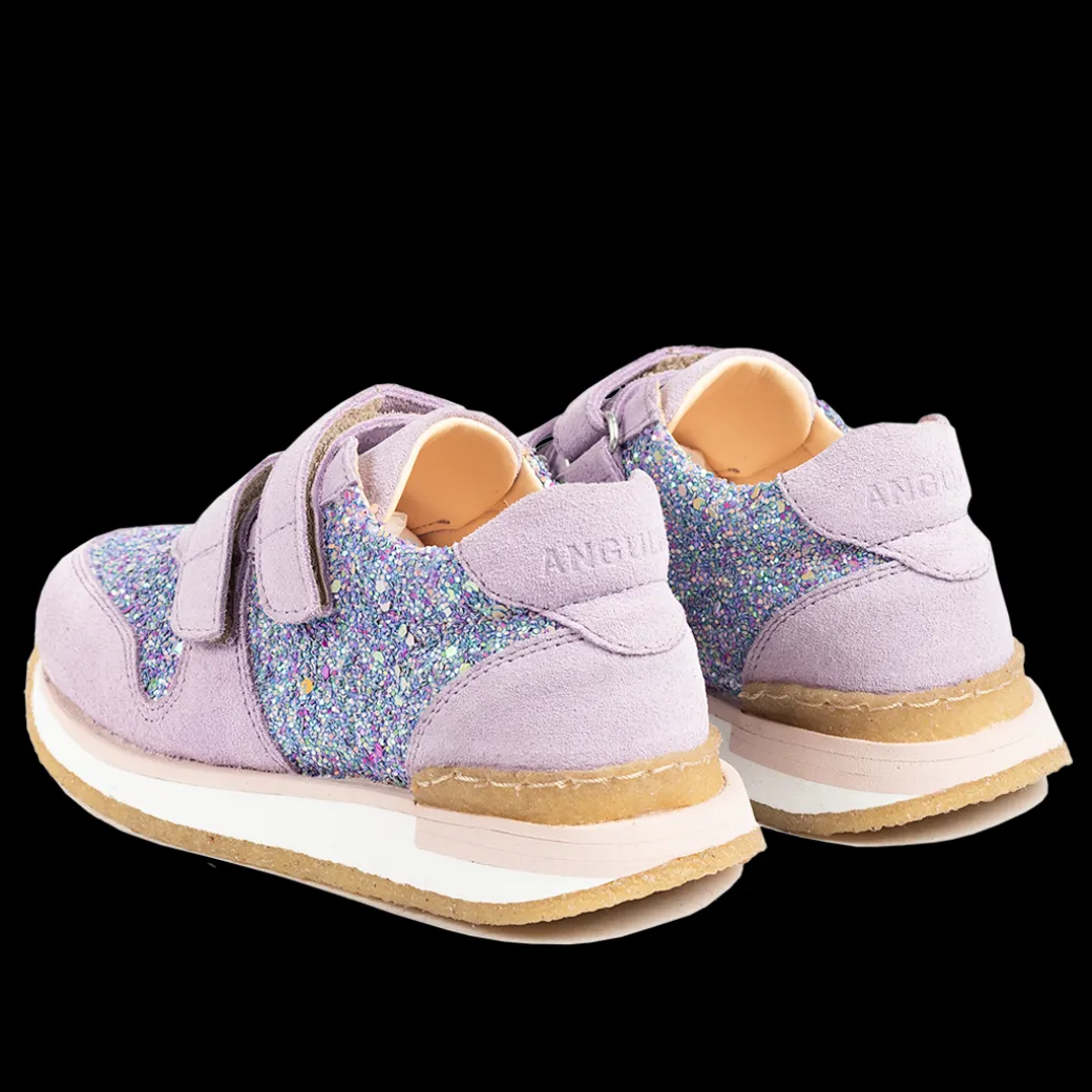 Glittersneaker Med Velcrolukning