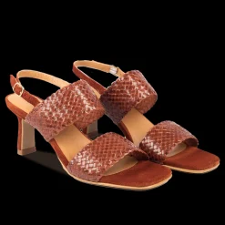Håndflettet Sandal Med Hæl
