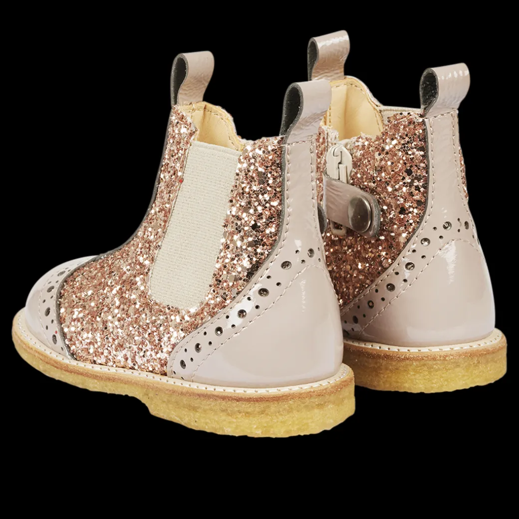Klassisk Chelsea Støvle Med Funklende Glitter