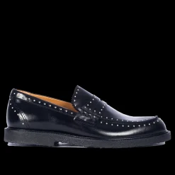 Klassisk Penny Loafer Med Dekorative Sølvnitter