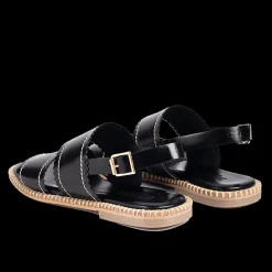 Lædersandal Med Bølge Kanter