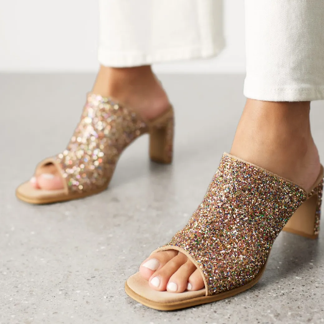 Mule I Funklende Glitter