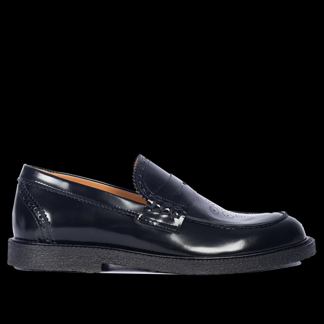 Penny Loafer Med Dekorativt Brogue Hulmønster