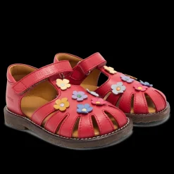 Sandal Med Blomsterapplikationer