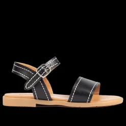 Sandal Med Dekorative Kontraststikninger