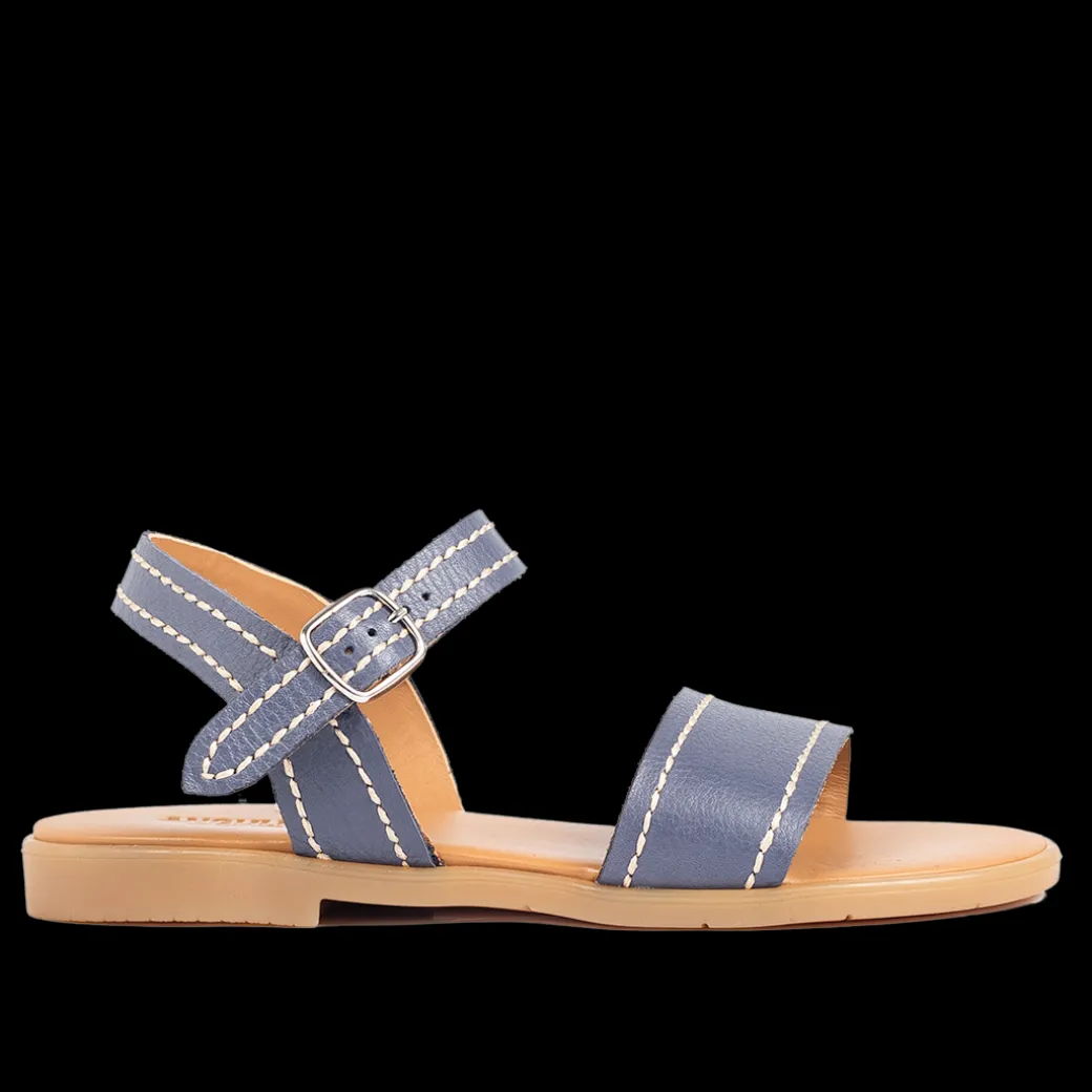 Sandal Med Dekorative Kontraststikninger