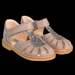 Sandal Med Dråbedetalje I Funklende Glitter