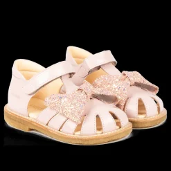 Sandal Med Glittersløjfe Og Velcrolukning