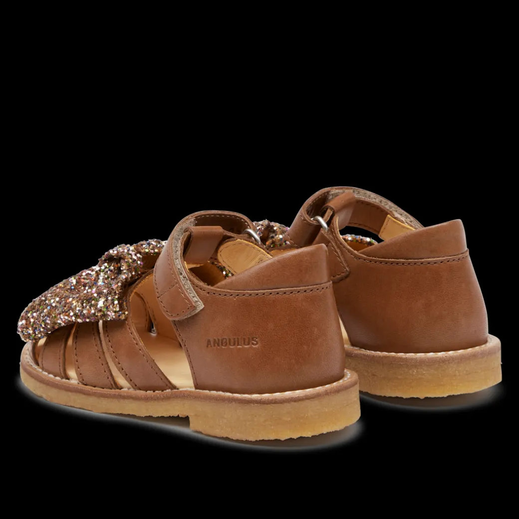 Sandal Med Glittersløjfe Og Velcrolukning