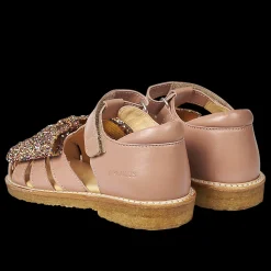 Sandal Med Glittersløjfe Og Velcrolukning