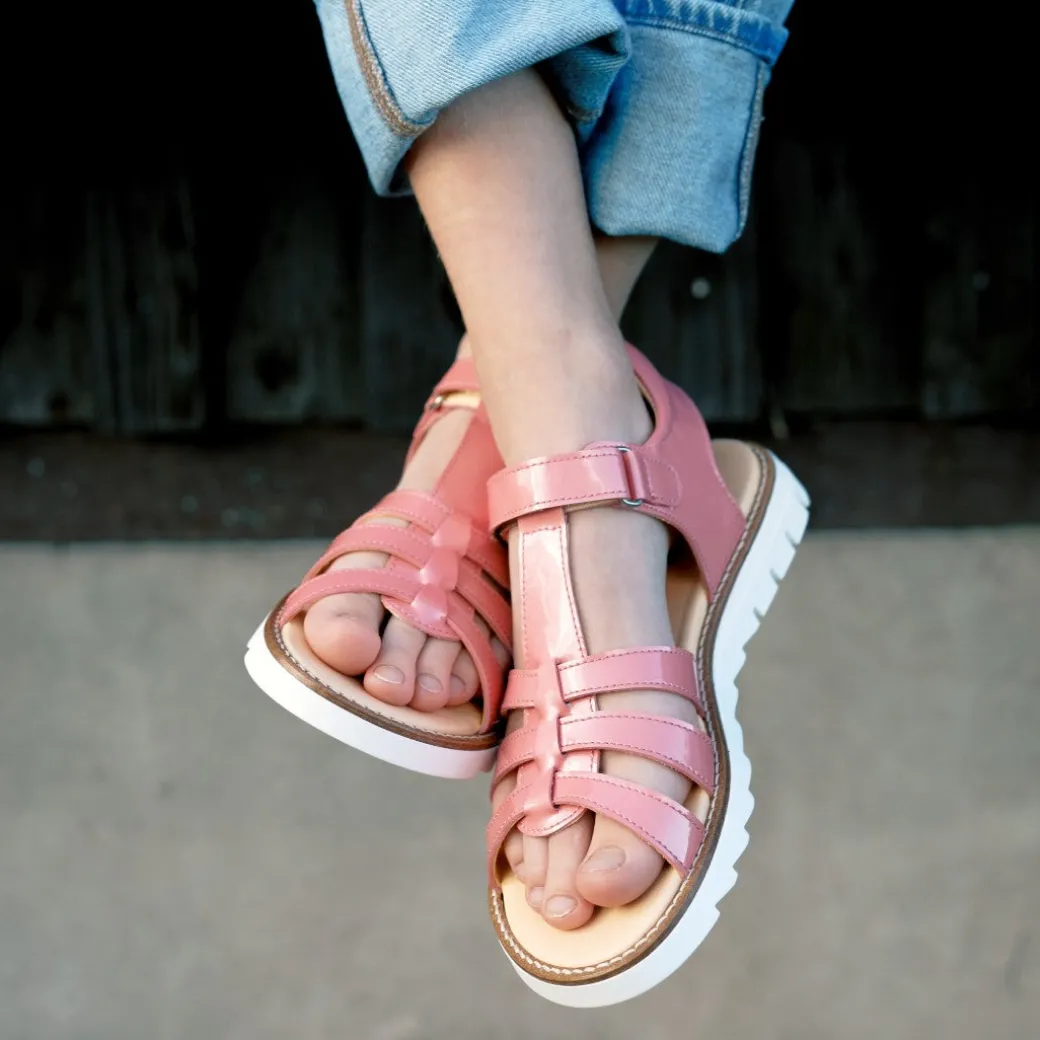 Sandal Med T-rem Og Velcrolukning