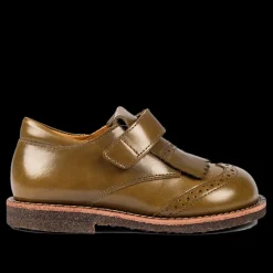 Sko Med Brogues, Frynse Og Velcrolukning