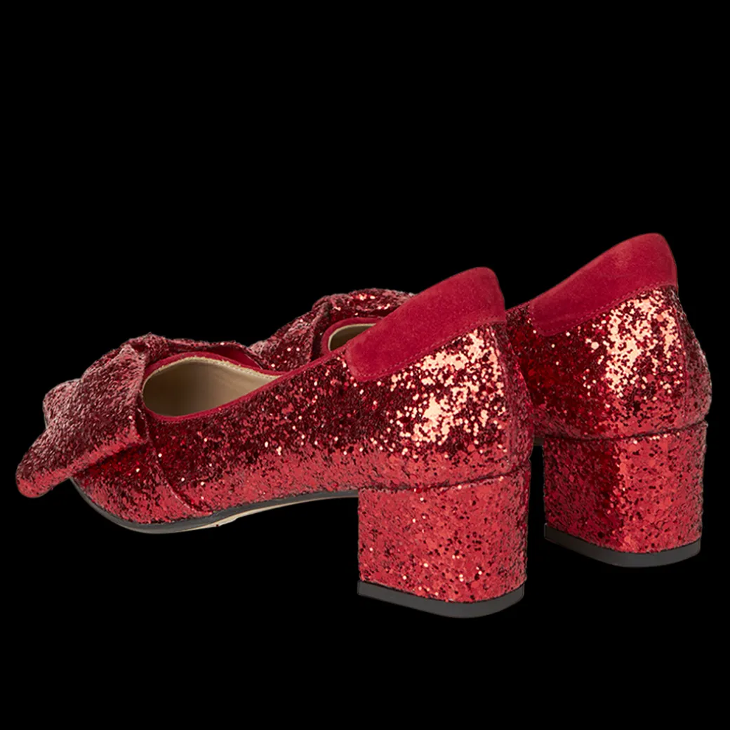 Sløjfe Pump I Funklende Glitter