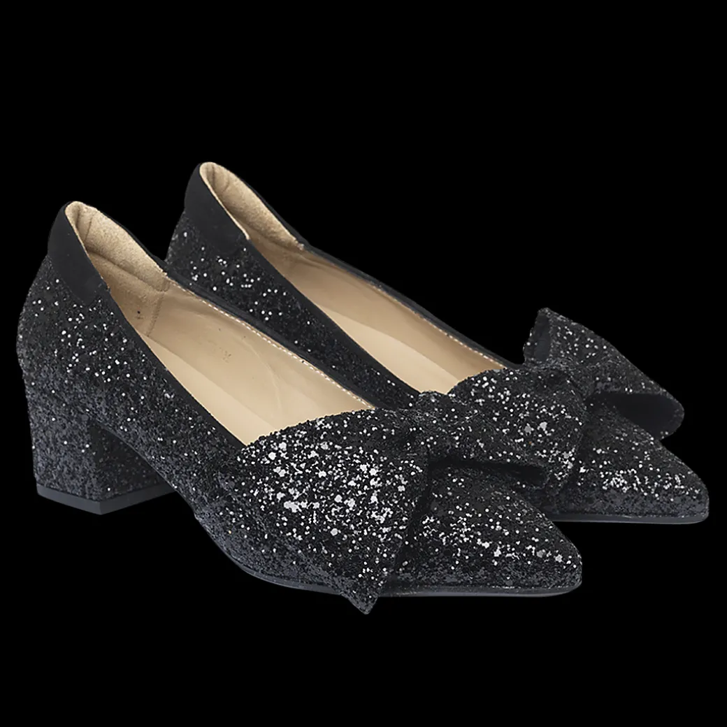 Sløjfe Pump I Funklende Glitter