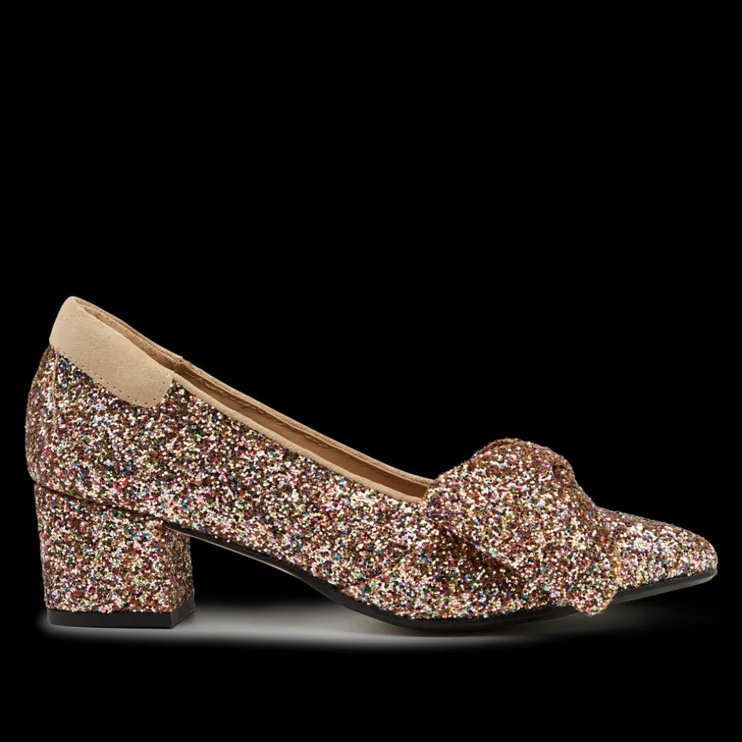 Sløjfe Pump I Funklende Glitter