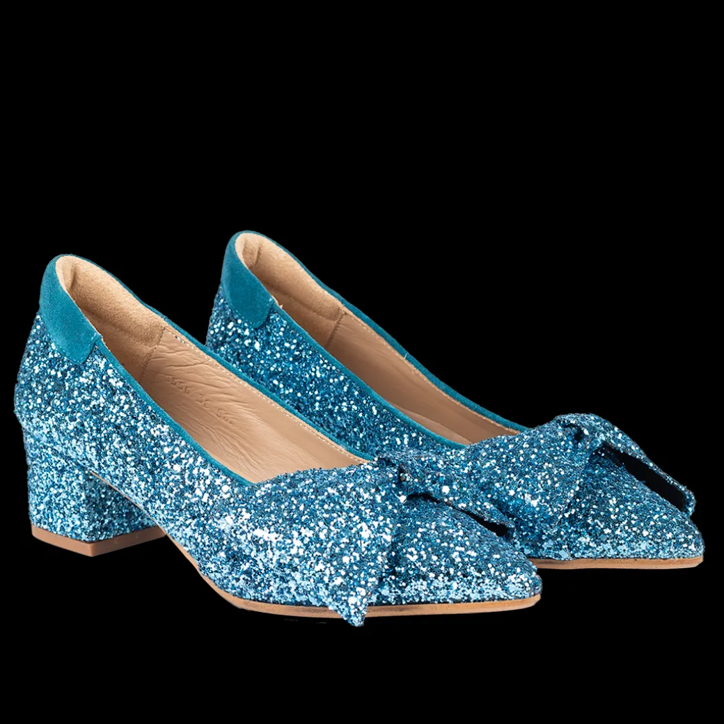 Sløjfe Pump I Funklende Glitter