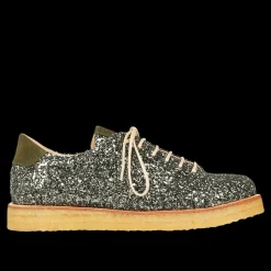 Sneaker I Glitter På Plateausål
