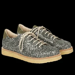 Sneaker I Glitter På Plateausål