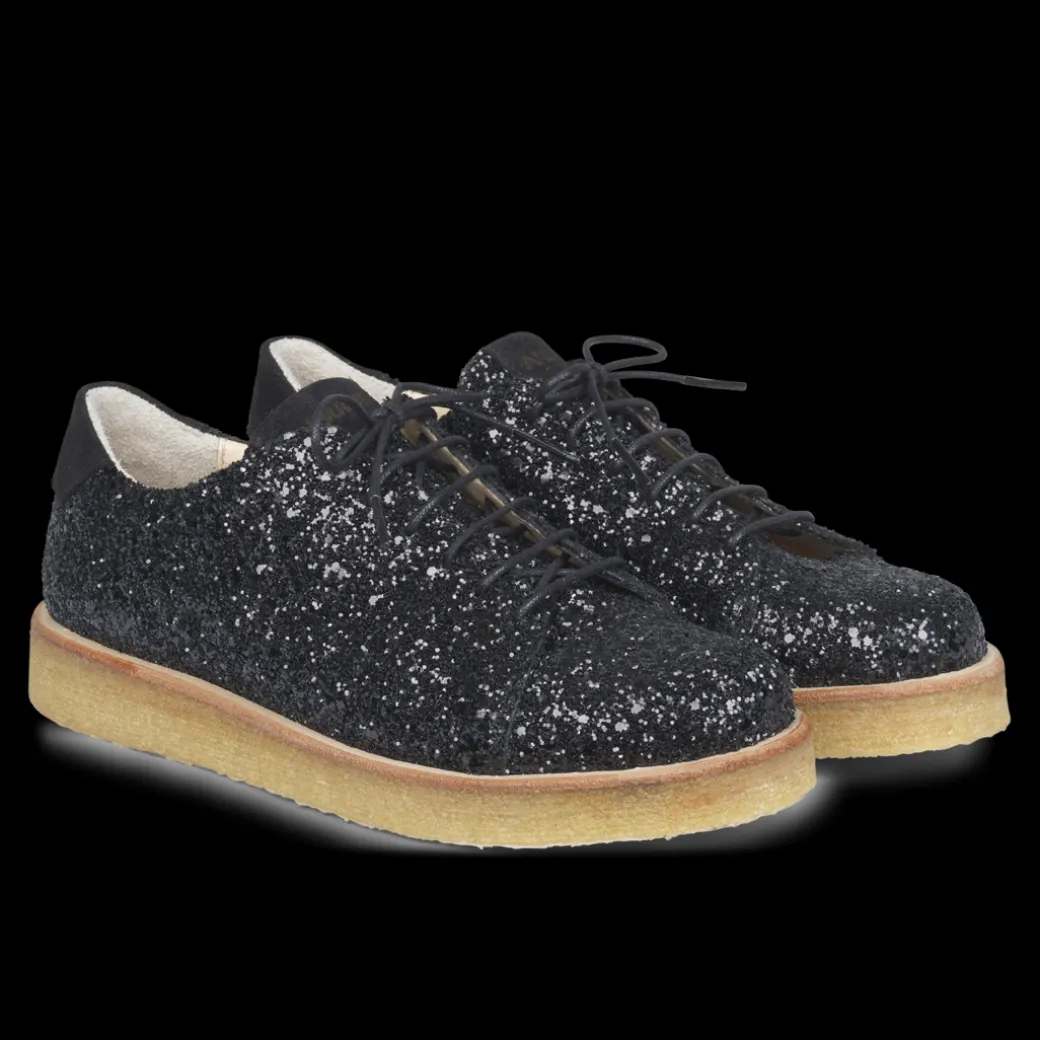 Sneaker I Glitter På Plateausål