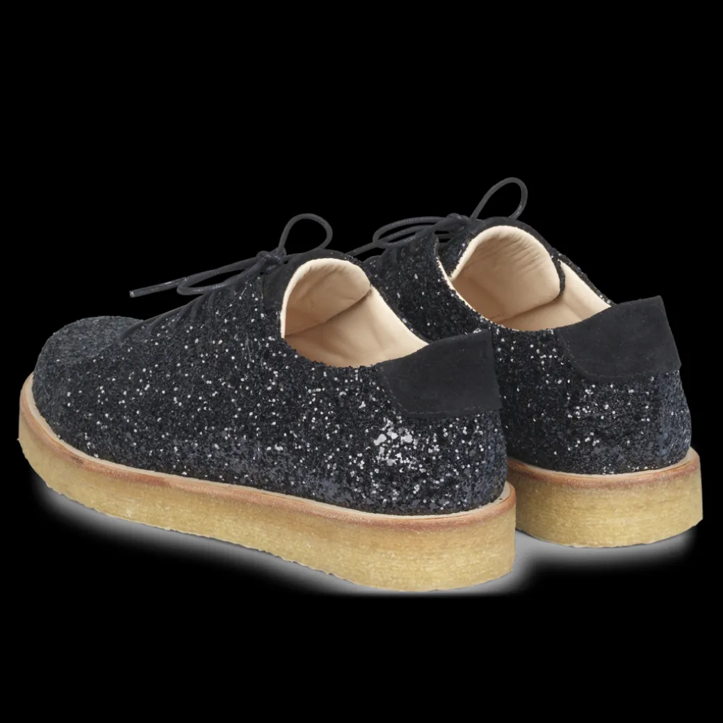 Sneaker I Glitter På Plateausål