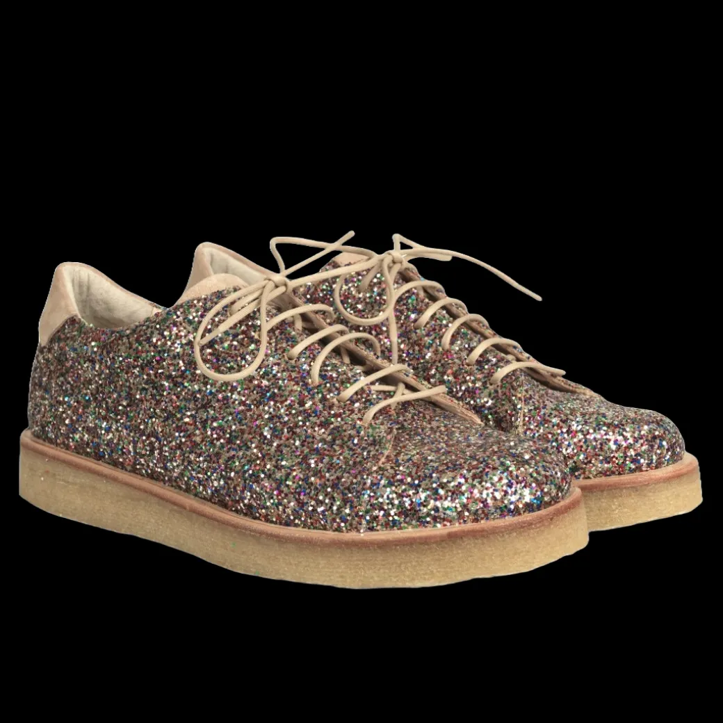 Sneaker I Glitter På Plateausål
