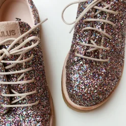 Sneaker I Glitter På Plateausål