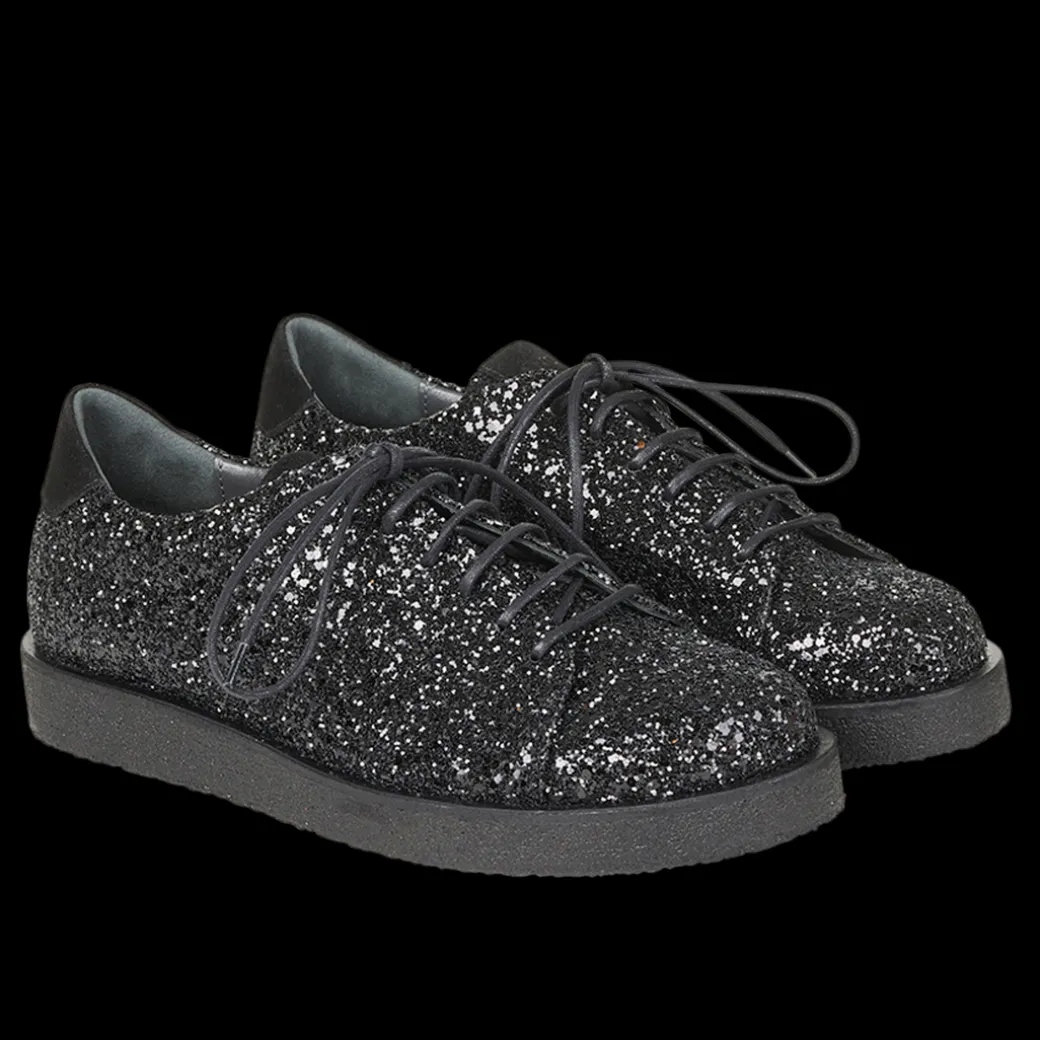 Sneaker I Glitter På Plateausål